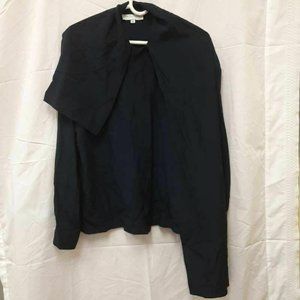 Burberrys Womens Blouse Navy Blue Long Sleeve Mock